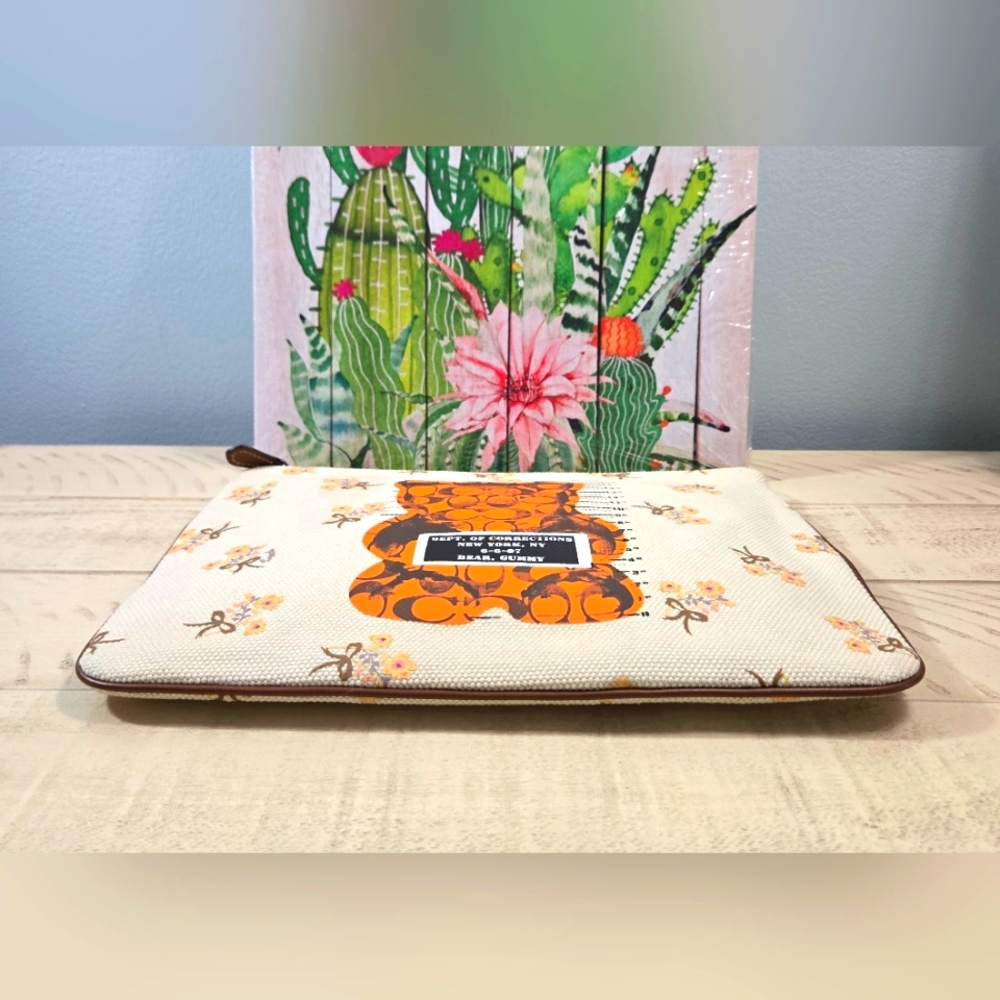 Coach Orange and Brown Clutch - Picture 6 of 14